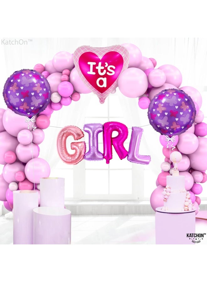 KATCHON Its A Girl Balloon Set - Pack of 4 | Girl Letter Balloons, Its A Girl Balloons for Baby Shower Decorations | Baby Girl Balloons, Girl Gender Reveal Decorations | Baby Shower Balloons for Girl - Image 5